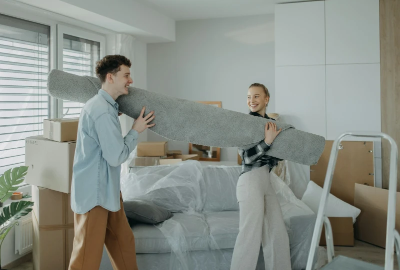 Image d'une pose de moquette